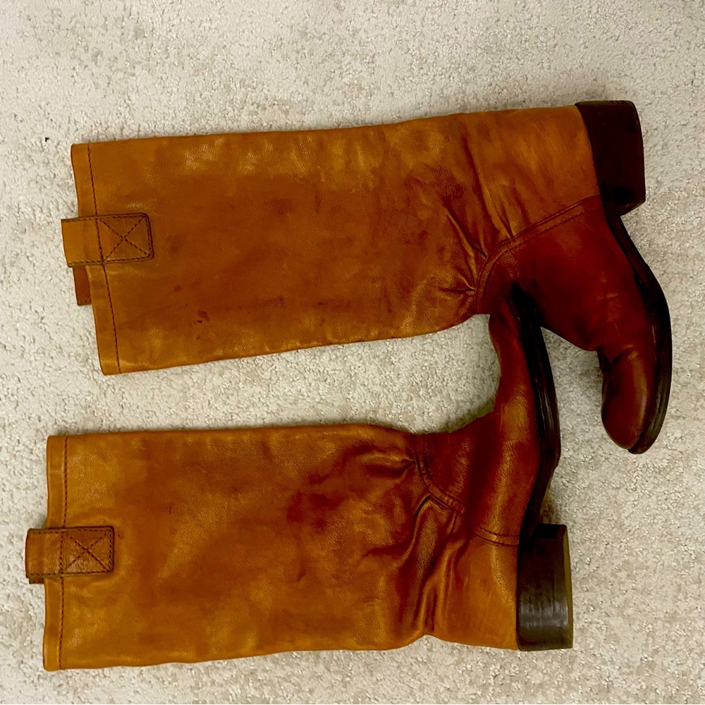 Broken-in soft leather boots